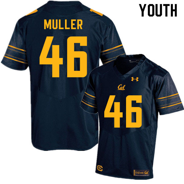 Youth #46 Jake Muller Cal Bears College Football Jerseys Sale-Navy